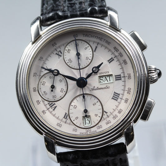 Near MINT Maurice Lacroix 67413 Silver Auto 37.5mm Men's Watch