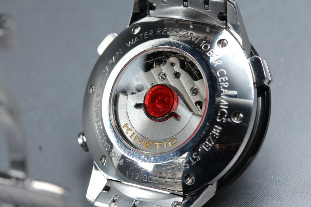 Near MINT SEIKO Kinetic Crown SBCG003/9T82-0AE0 Silver Quartz 44.9mm Men's Watch