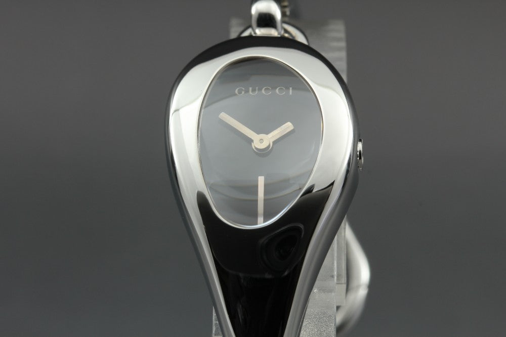 Near MINT GUCCI Horsebit 103 Black Quartz 21mm Ladies Watch