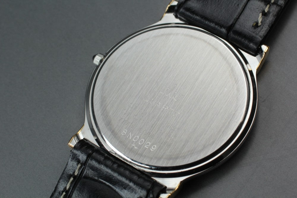Near MINT SEIKO Credor 7779-6000 Silver Quartz 31mm Men's Watch 1988