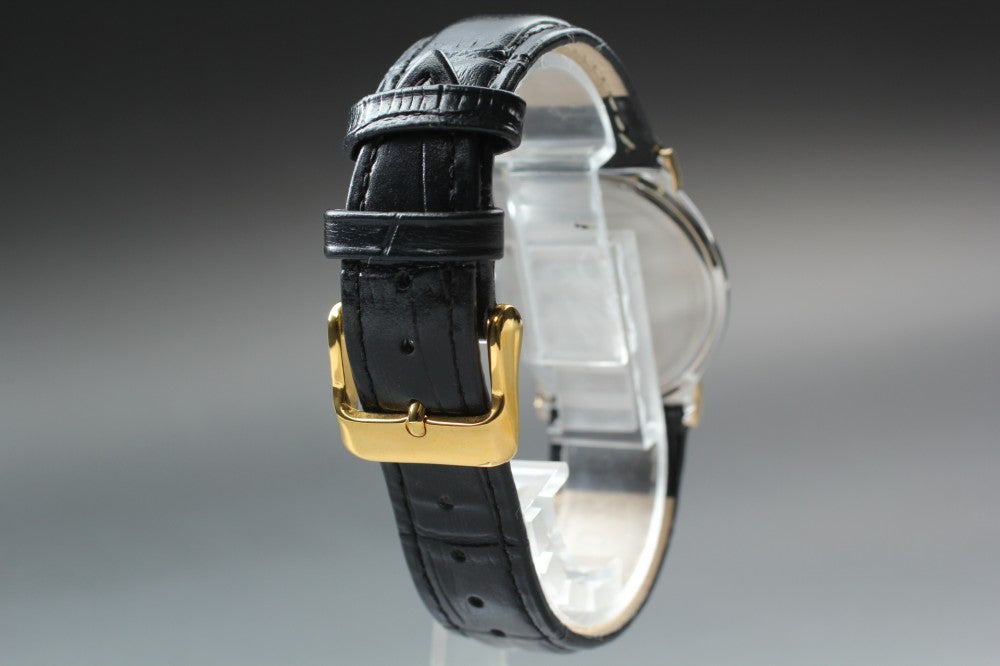 Near MINT SEIKO Credor 7779-6000 Silver Quartz 31mm Men's Watch 1988