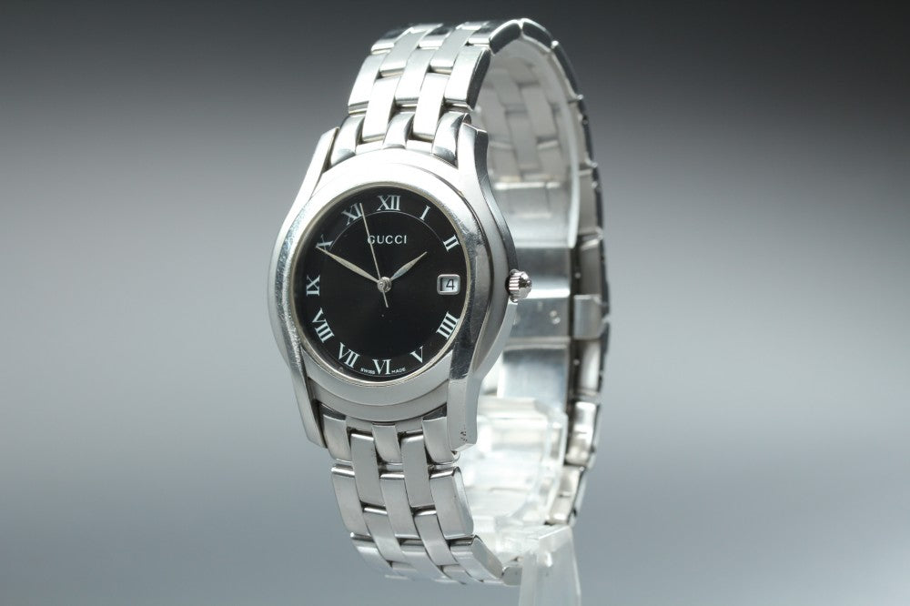GUCCI 5500M Black Quartz 34.7mm Men's Watch