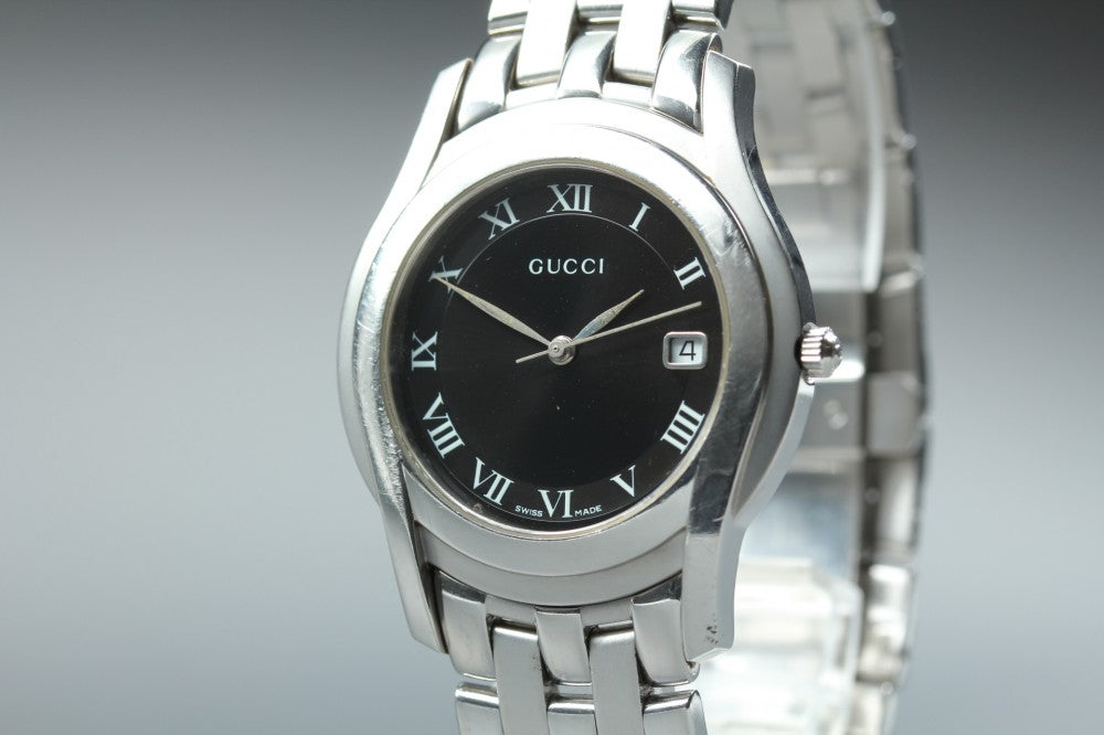GUCCI 5500M Black Quartz 34.7mm Men's Watch