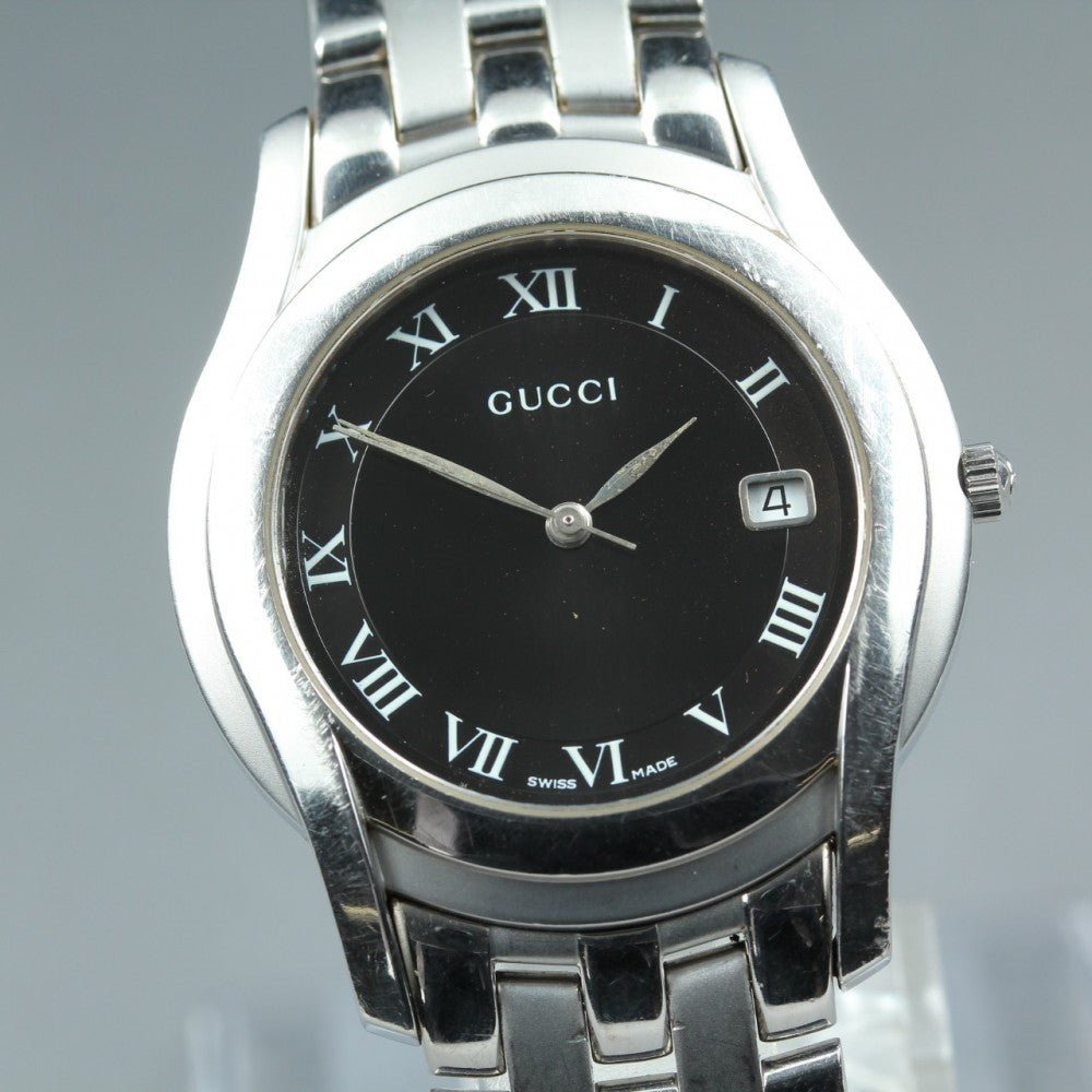 GUCCI 5500M Black Quartz 34.7mm Men's Watch