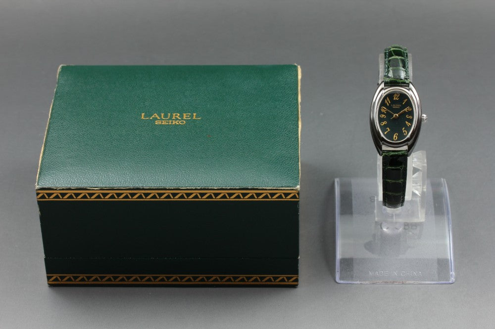 SEIKO Laurel 4N21-5380 Green Quartz 20.9mm Ladies Watch