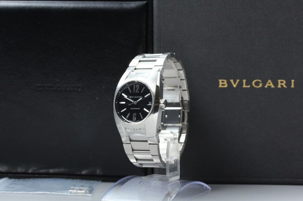Near MINT BVLGARI Elgon EG35S Black Auto 35.2mm Men's Watch
