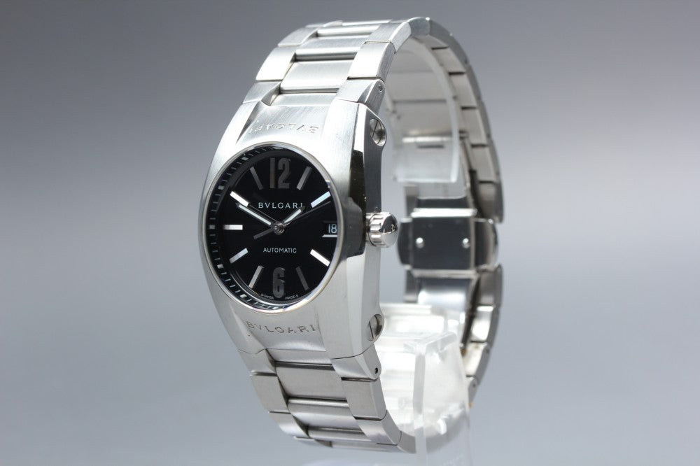 Near MINT BVLGARI Elgon EG35S Black Auto 35.2mm Men's Watch