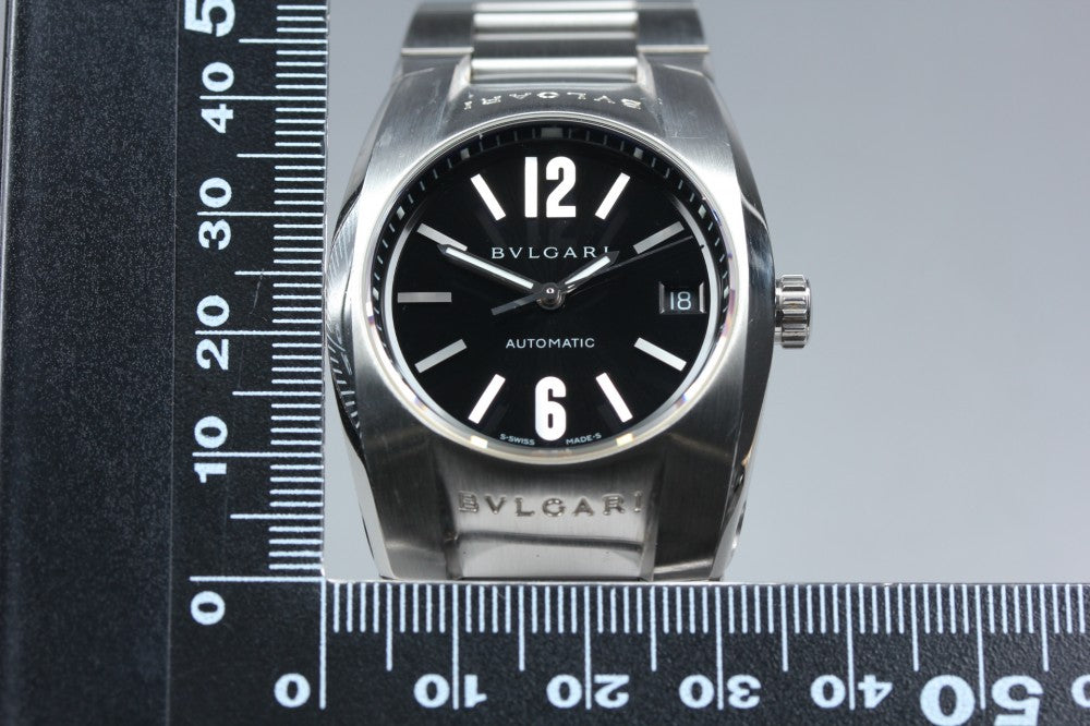 Near MINT BVLGARI Elgon EG35S Black Auto 35.2mm Men's Watch