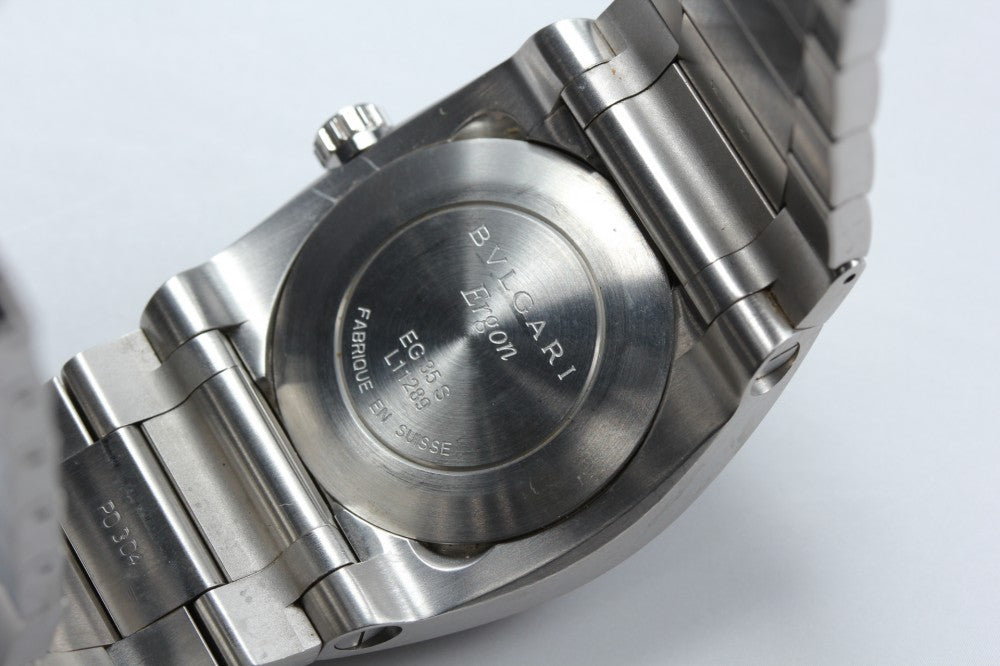 Near MINT BVLGARI Elgon EG35S Black Auto 35.2mm Men's Watch