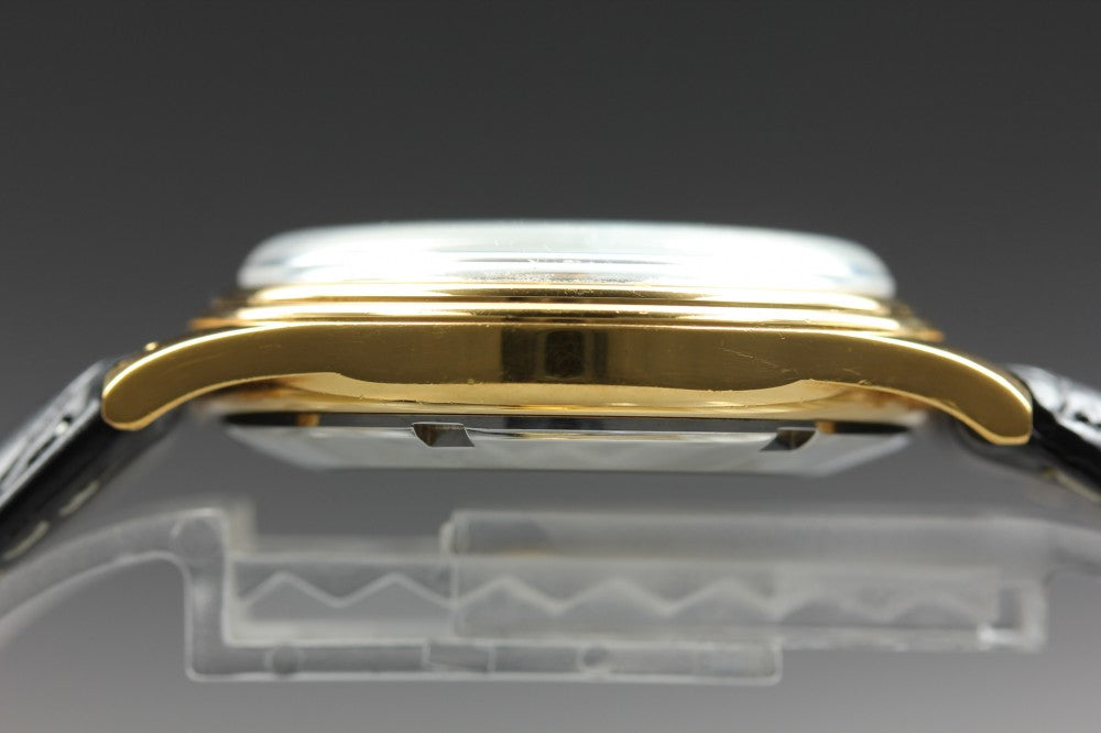 Near MINT ORIS Pointer Date 7403 S.A. Gold Auto 33.7mm Men's Watch