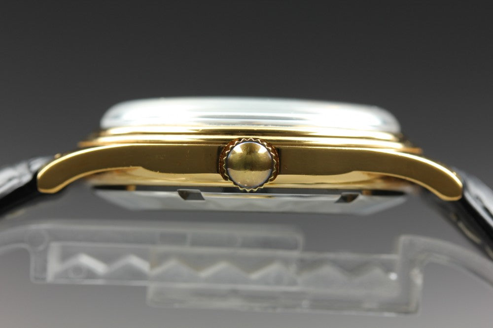 Near MINT ORIS Pointer Date 7403 S.A. Gold Auto 33.7mm Men's Watch