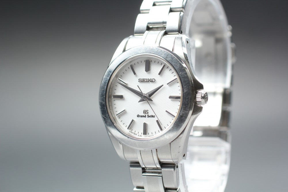 Near MINT Grand Seiko STGF043/4J51-0AB0 White Quartz 28.5mm Ladies Watch