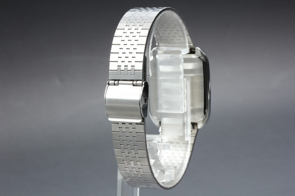Near MINT SEIKO Seagull 6030-5370 Black Quartz 29mm Men's Watch 1981