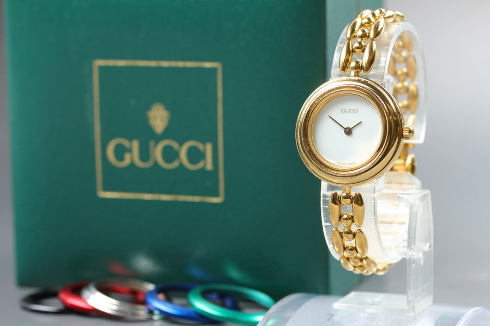 GUCCI 11/12.2 White Quartz 25.9mm Ladies Watch