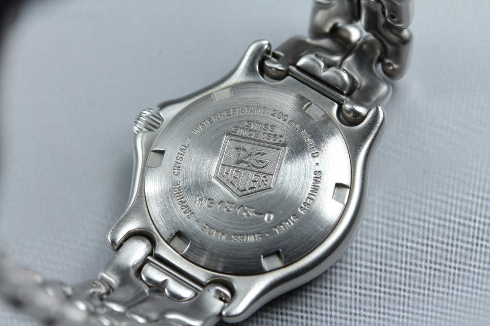 Near MINT TAG Heuer S/el WG1313-0 Silver Quartz 30mm Ladies Watch