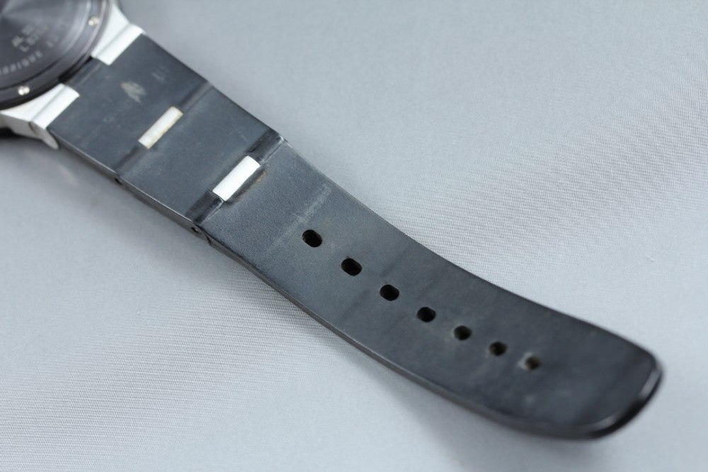 Near MINT BVLGARI Aluminum AL32A Silver Quartz 32mm Men's Watch