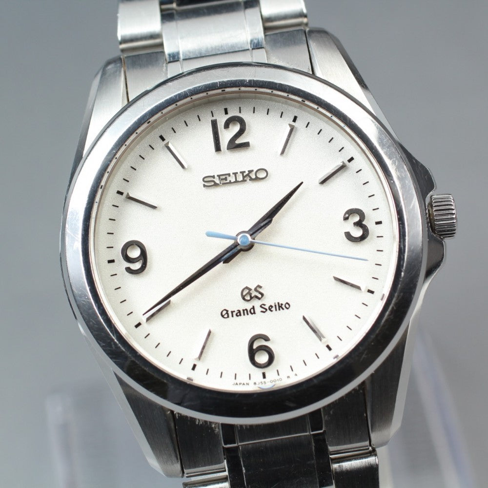 Near MINT Grand Seiko SBGF009/8J55-0010 Silver Quartz 34.7mm Men's Watch 2000