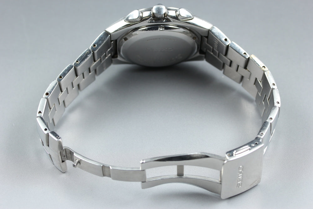 Near MINT SEIKO Arctura 7L22-0AA0 Silver Quartz 40mm Men's Watch