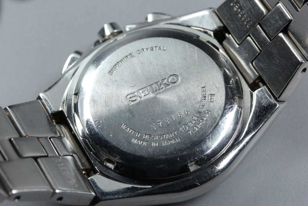 Near MINT SEIKO Arctura 7L22-0AA0 Silver Quartz 40mm Men's Watch