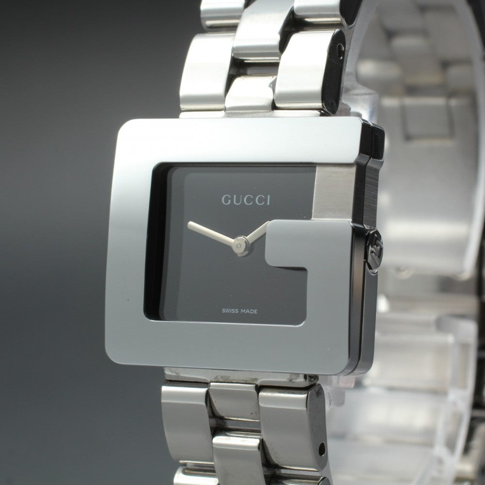 Near MINT GUCCI 3600L Black Quartz 23.3mm Ladies Watch