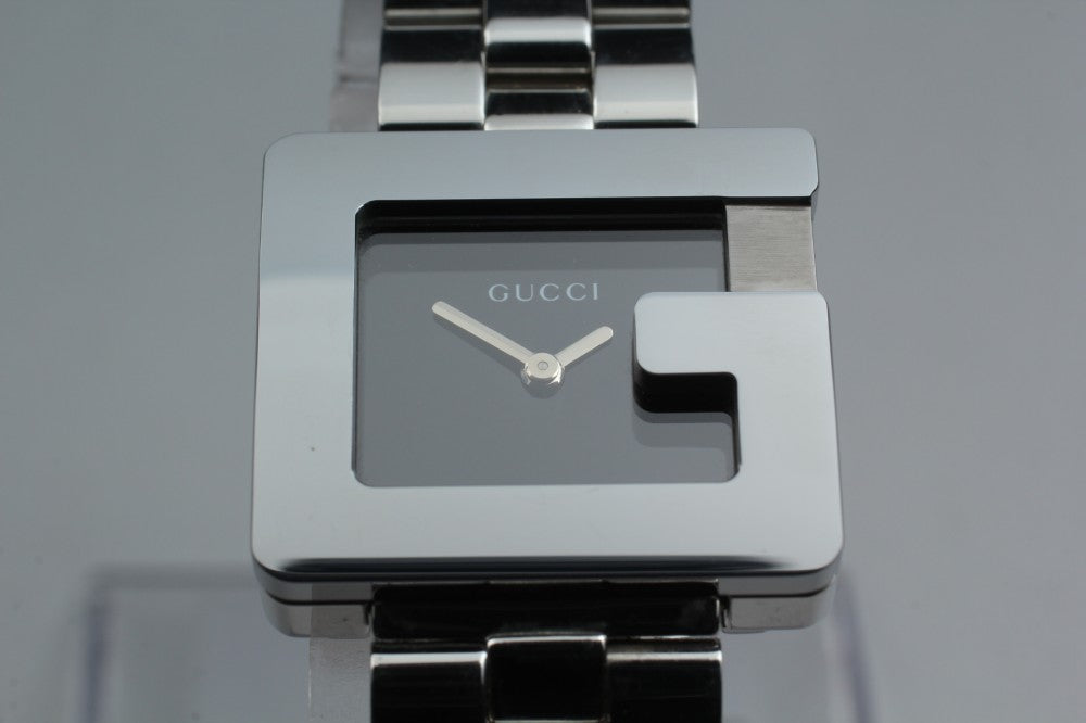 Near MINT GUCCI 3600L Black Quartz 23.3mm Ladies Watch