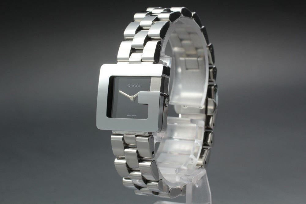 Near MINT GUCCI 3600L Black Quartz 23.3mm Ladies Watch