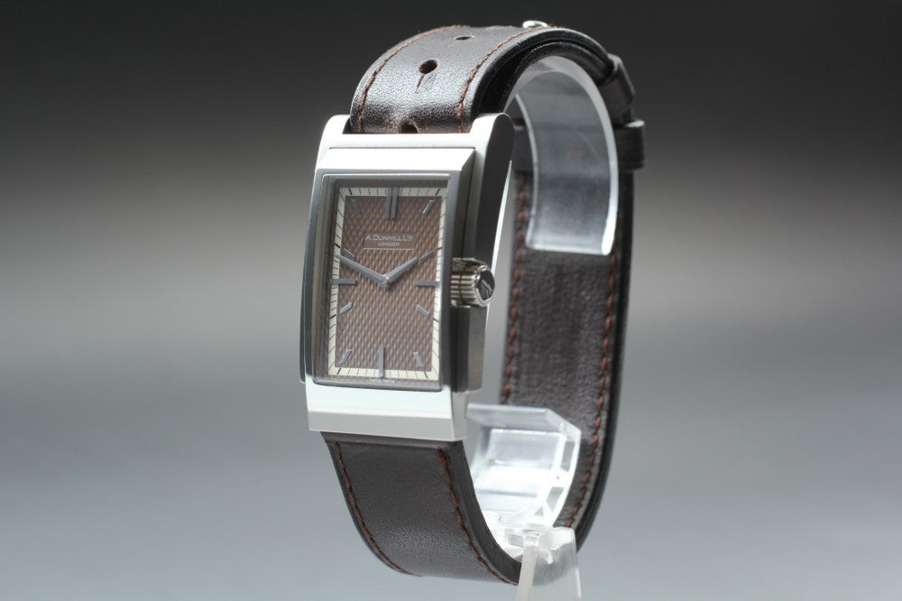 Near MINT DUNHILL Wafer 8035 Brown Quartz 26.2mm Men's Watch