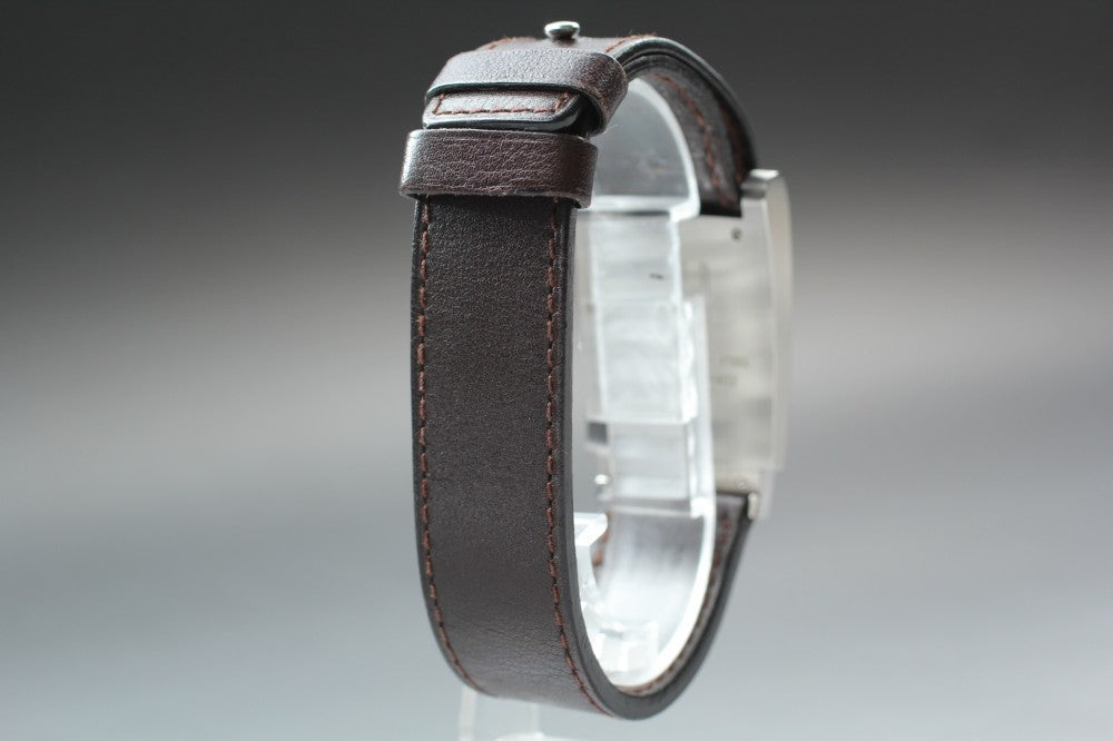 Near MINT DUNHILL Wafer 8035 Brown Quartz 26.2mm Men's Watch