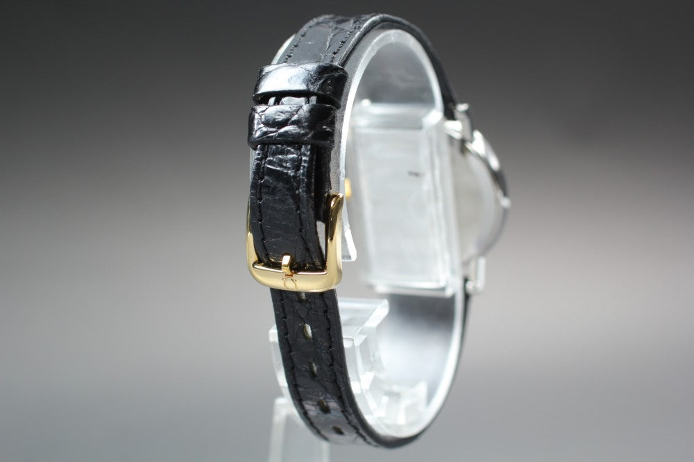 Near MINT OMEGA De Ville 596.2379 Cal.1379 Gold Quartz 24.8mm Ladies Watch