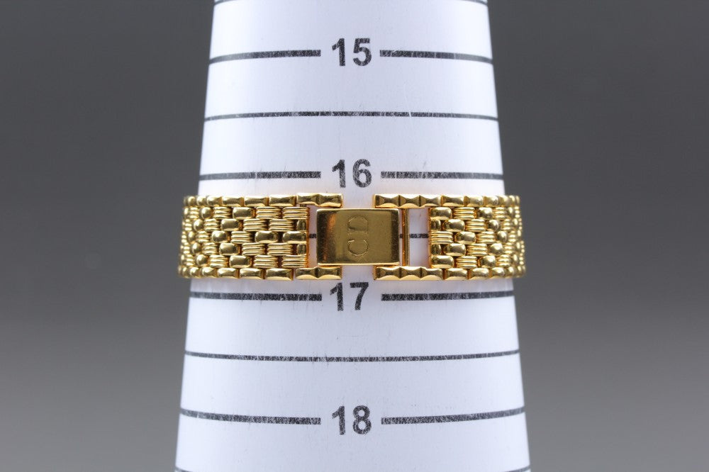 Near MINT Christian Dior D64-151 Gold Quartz 25.3mm Ladies Watch