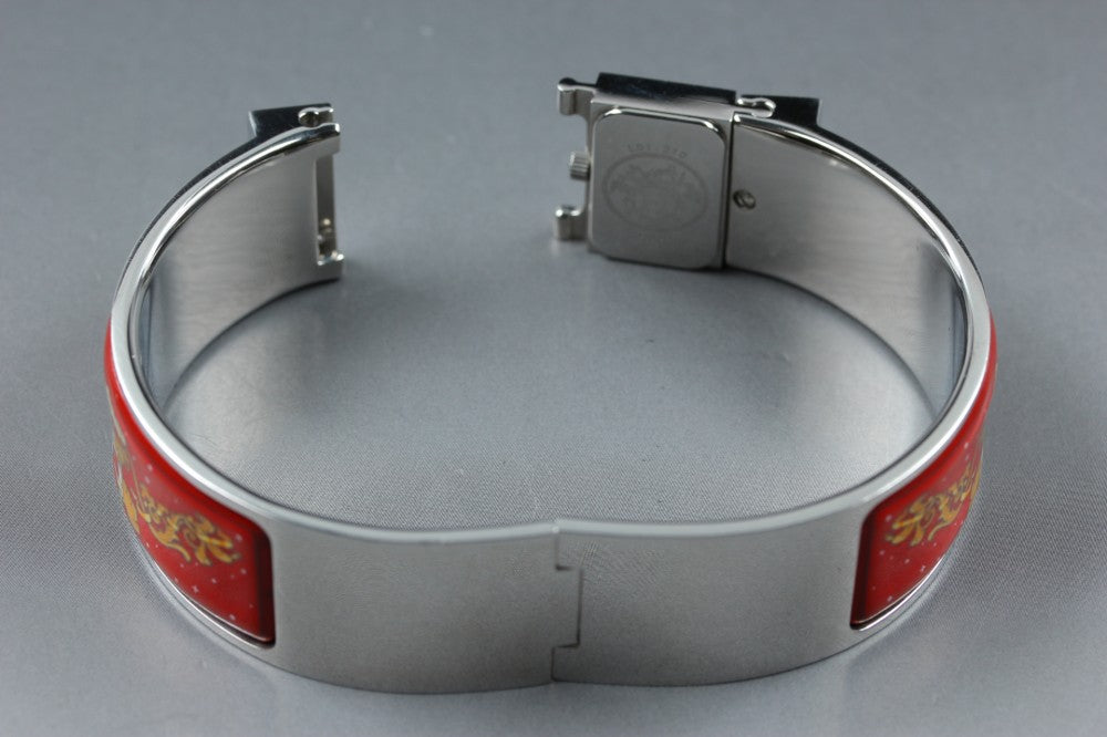 Near MINT HERMES Loquet L01.210 Silver Quartz 19mm Ladies Watch