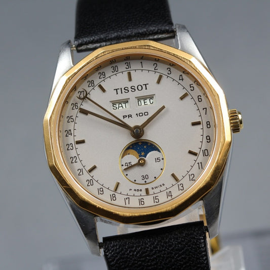 Near MINT TISSOT PR100 P356/456 Grey Quartz 29.5mm Men's Watch