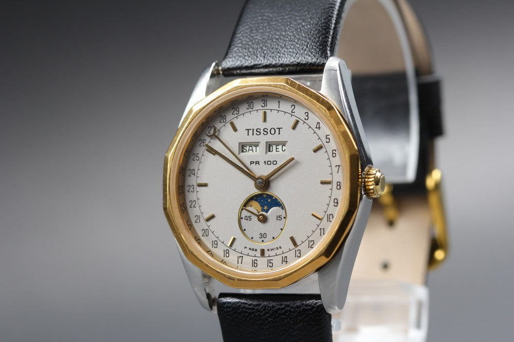 Near MINT TISSOT PR100 P356/456 Grey Quartz 29.5mm Men's Watch