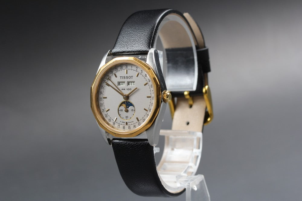 Near MINT TISSOT PR100 P356/456 Grey Quartz 29.5mm Men's Watch