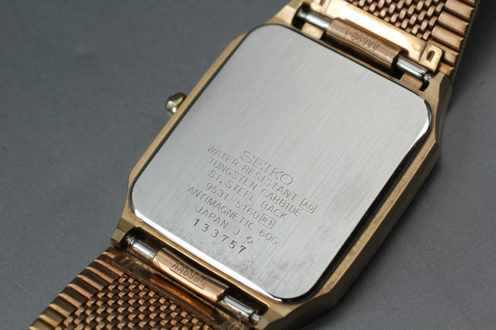MINT SEIKO Dolce 9531-5160 Gold Quartz 28mm Men's Watch 1981