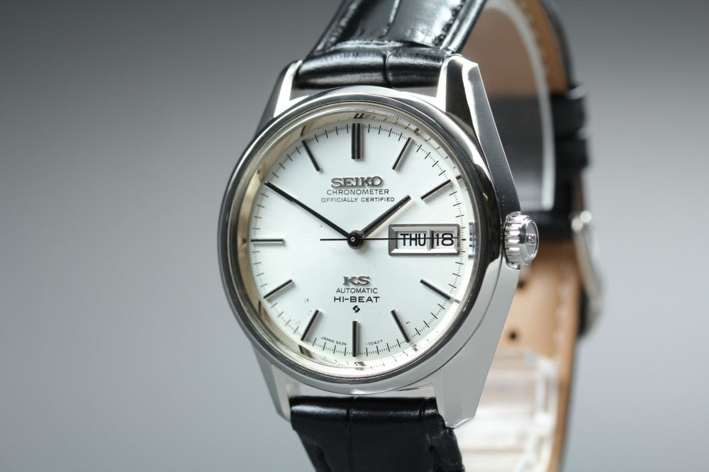 Near MINT SEIKO King Seiko 5626-7040 Silver Auto 34.6mm Men's Watch 1971