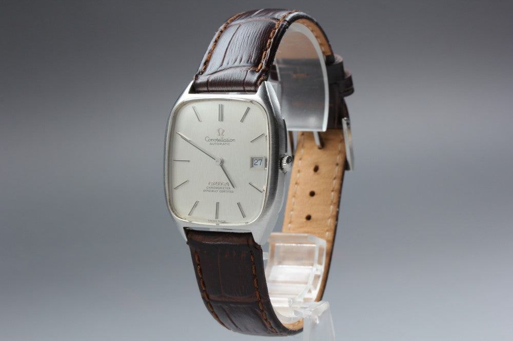 Near MINT OMEGA Constellation 154.0002 Cal.1001 Silver Auto 31.6mm Men's Watch 1971