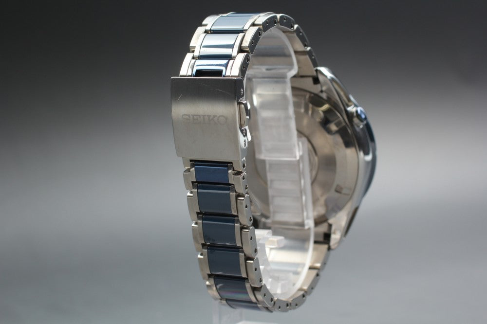 Near MINT SEIKO Astron SBXA019/7X52-0AF0 Black Solar 46.1mm Men's Watch