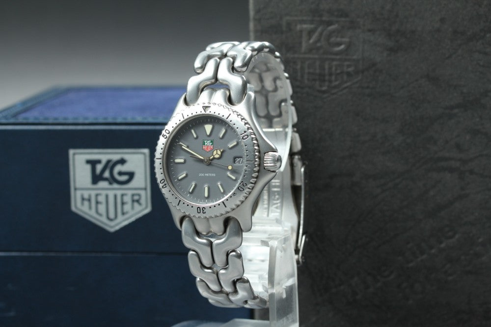 Near MINT TAG Heuer S/el S99.213M Grey Quartz 32.5mm Men's Watch