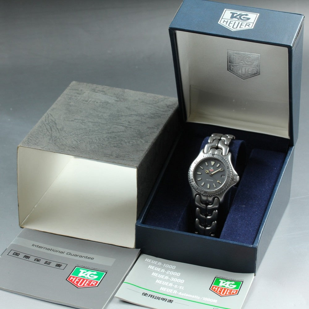 Near MINT TAG Heuer S/el S99.213M Grey Quartz 32.5mm Men's Watch