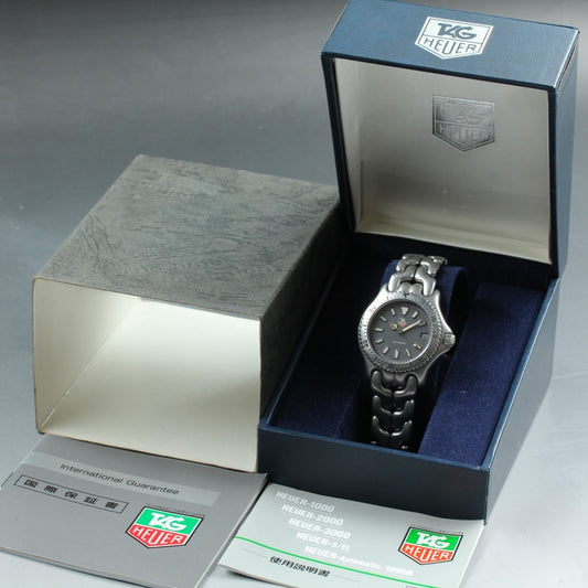 Near MINT TAG Heuer S/el S99.213M Grey Quartz 32.5mm Men's Watch