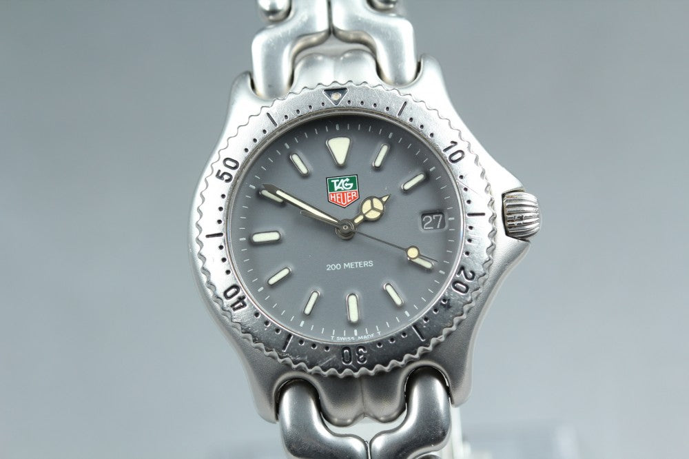 Near MINT TAG Heuer S/el S99.213M Grey Quartz 32.5mm Men's Watch