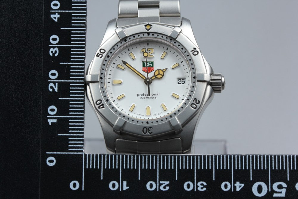 MINT TAG Heuer 2000 Professional WK1211 White Quartz 33.9mm Men's Watch