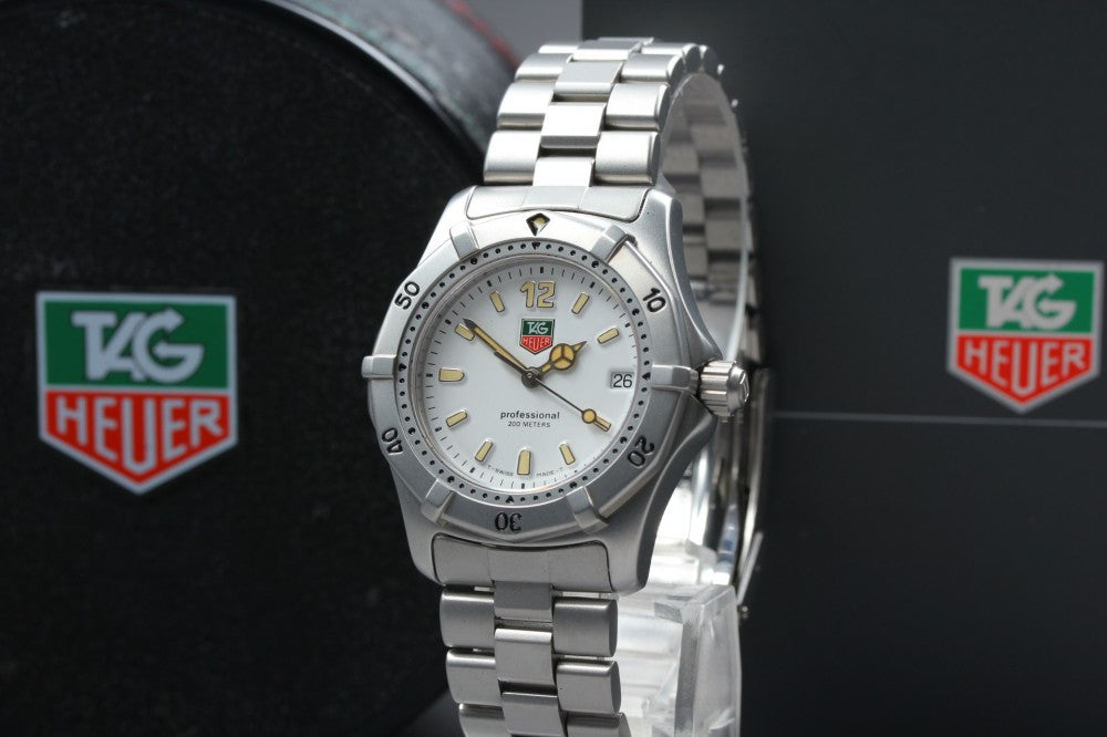 MINT TAG Heuer 2000 Professional WK1211 White Quartz 33.9mm Men's Watch