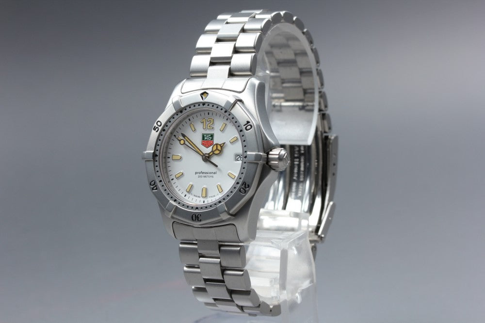 MINT TAG Heuer 2000 Professional WK1211 White Quartz 33.9mm Men's Watch