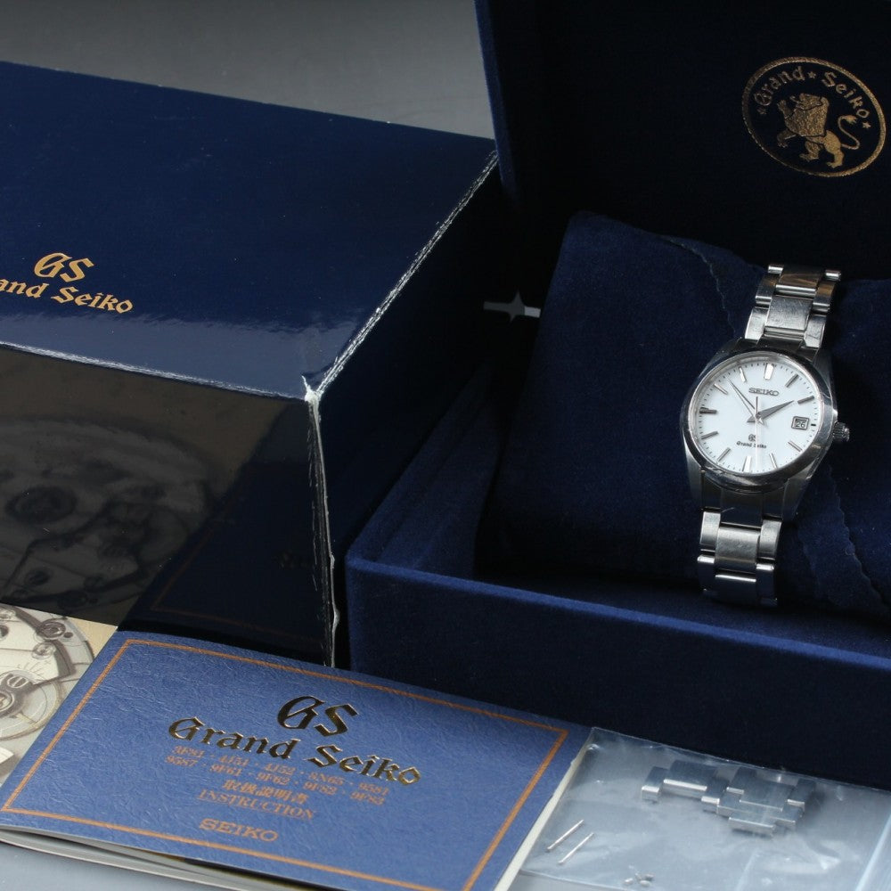 Near MINT Grand Seiko SBGX059/9F62-0AB0 White Quartz 36.3mm Men's Watch