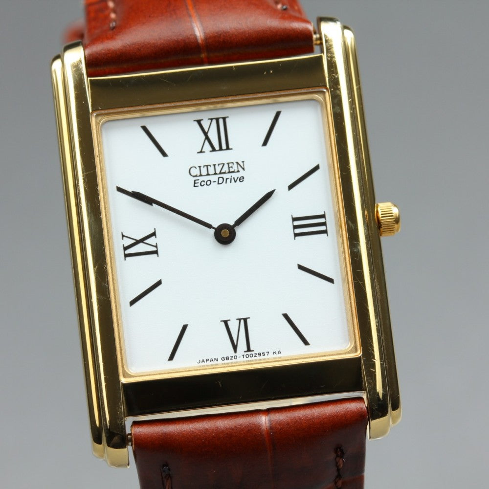 Near MINT CITIZEN Stellet G820-T001700 White Eco-Drive 27.3mm Men's Watch