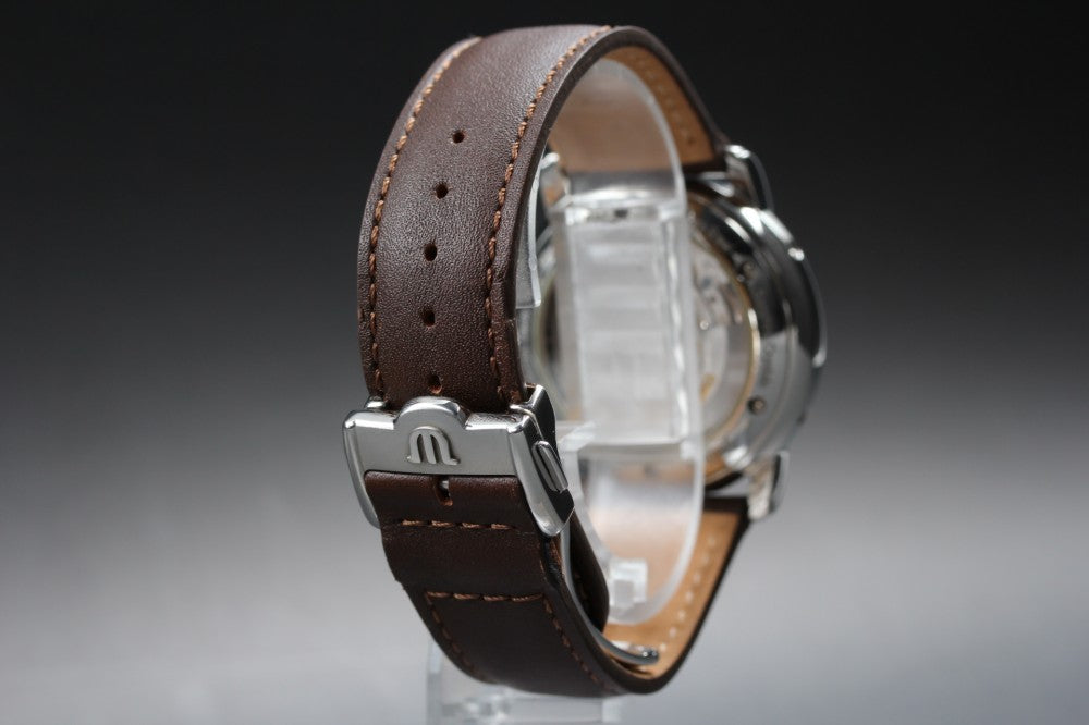 Near MINT Maurice Lacroix Masterpiece MP6347 White Auto 37.8mm Men's Watch