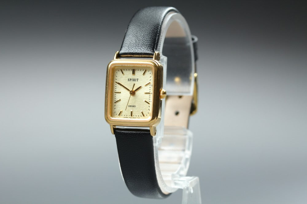Near MINT SEIKO Spirit 1F21-5B30 Gold Quartz 18.5mm Ladies Watch 1998
