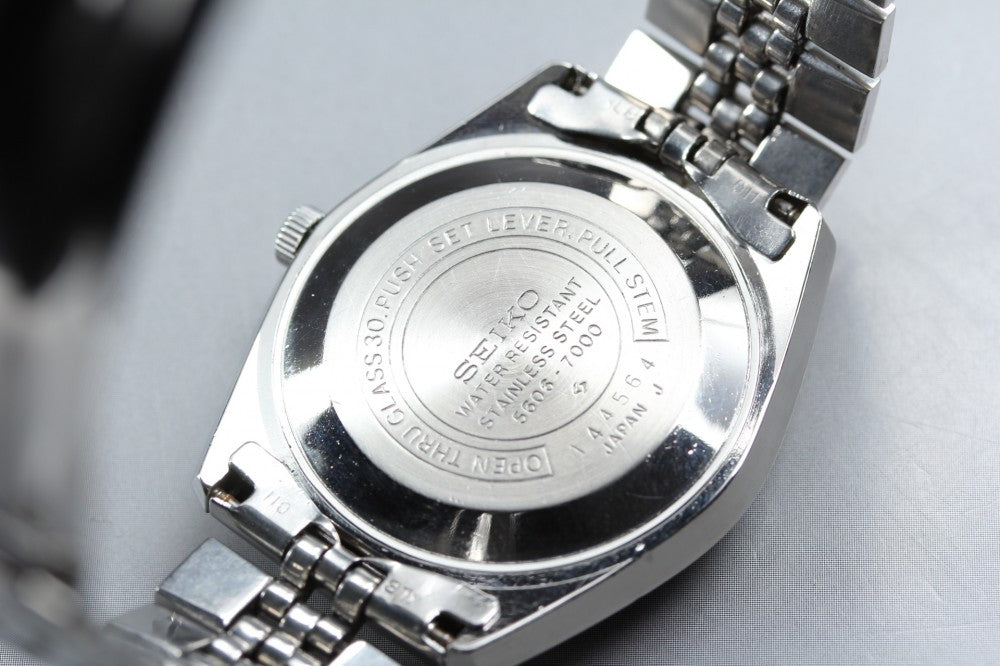SEIKO Lord Matic 5606-7000 Black Auto 34.4mm Men's Watch 1971